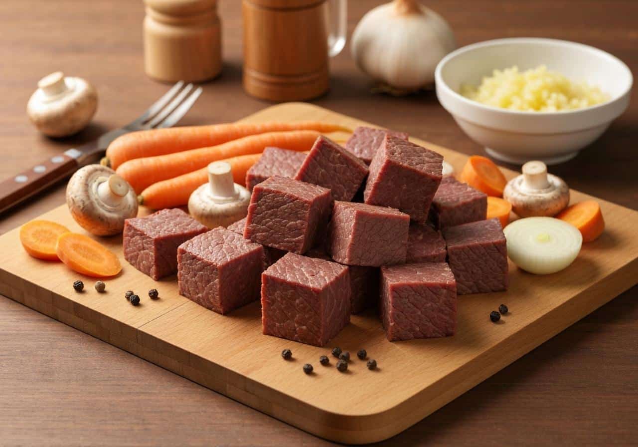Cubes de paleron et légumes prêts à cuire au Cookeo