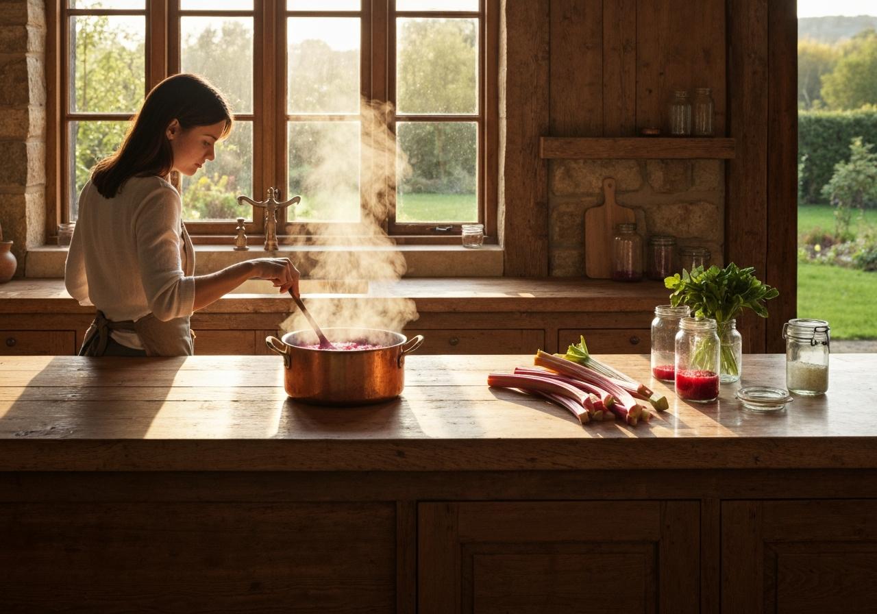 confiture de rhubarbe recette