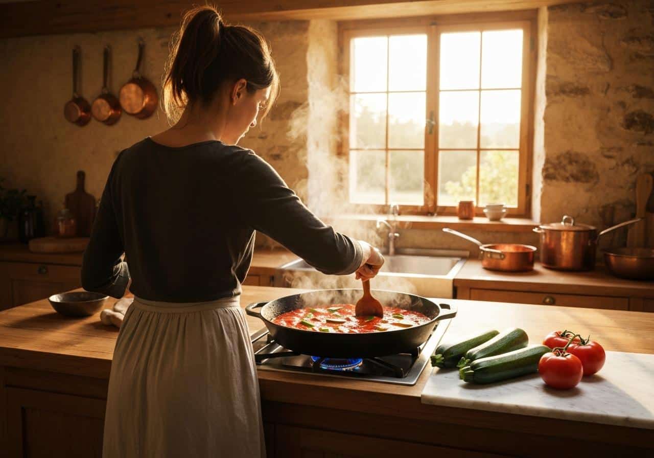 sauce tomate aux courgettes