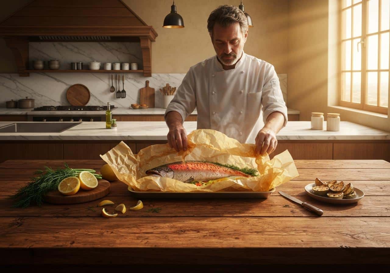 saumon entier au four papillote
