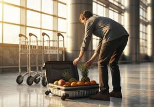 Peut-on mettre des fruits dans sa valise en soute ?