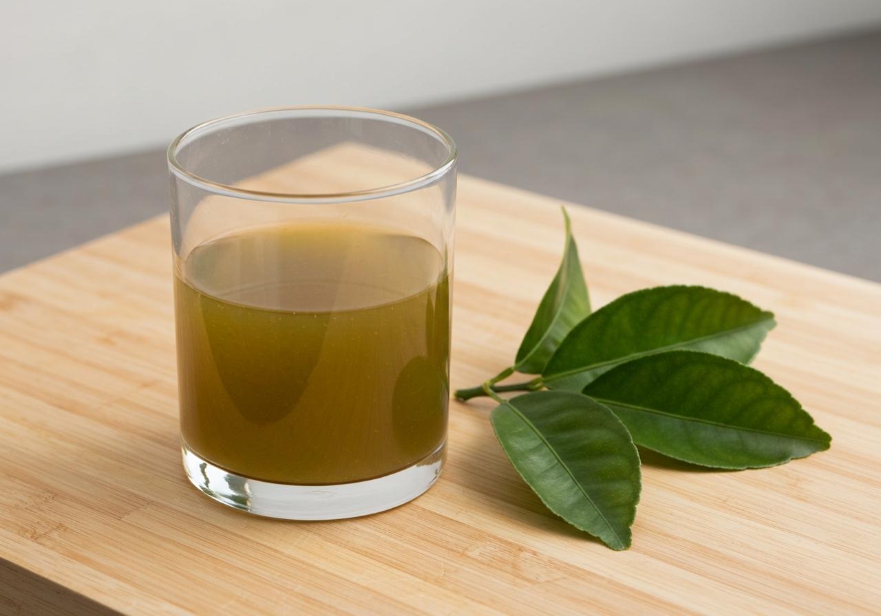 Sirop de verveine maison dans bocal en verre