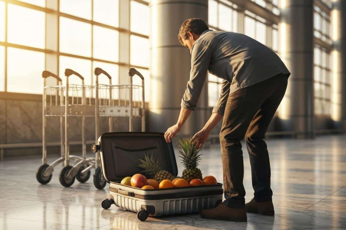 Peut-on mettre des fruits dans sa valise en soute ?